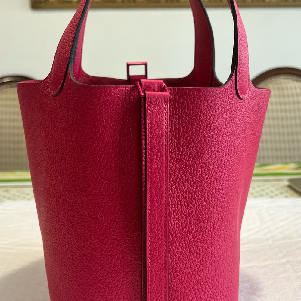 Hermes Picotin 18 Monochrome in Rose Mexico color